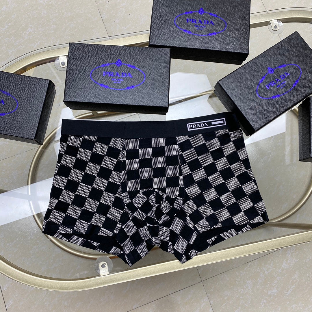 Prada checkerboard waist label boxer briefs - view 6