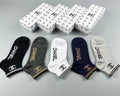 Chanel low cut contrast lettering ankle socks - view 1