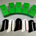 Prada vertical lettered stripe crew socks - view 1