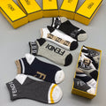 Fendi graphic wordmark mix ankle socks - view 1