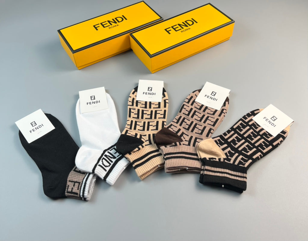 Fendi mixed ff lettering ankle socks - view 18