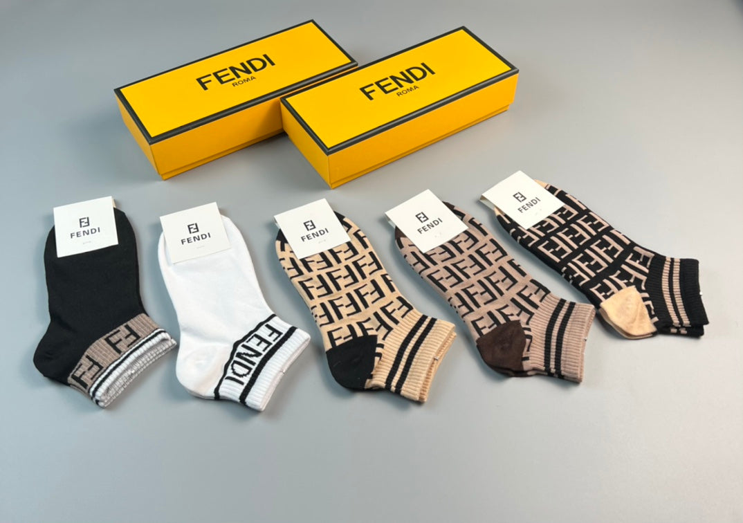 Fendi mixed ff lettering ankle socks - view 17