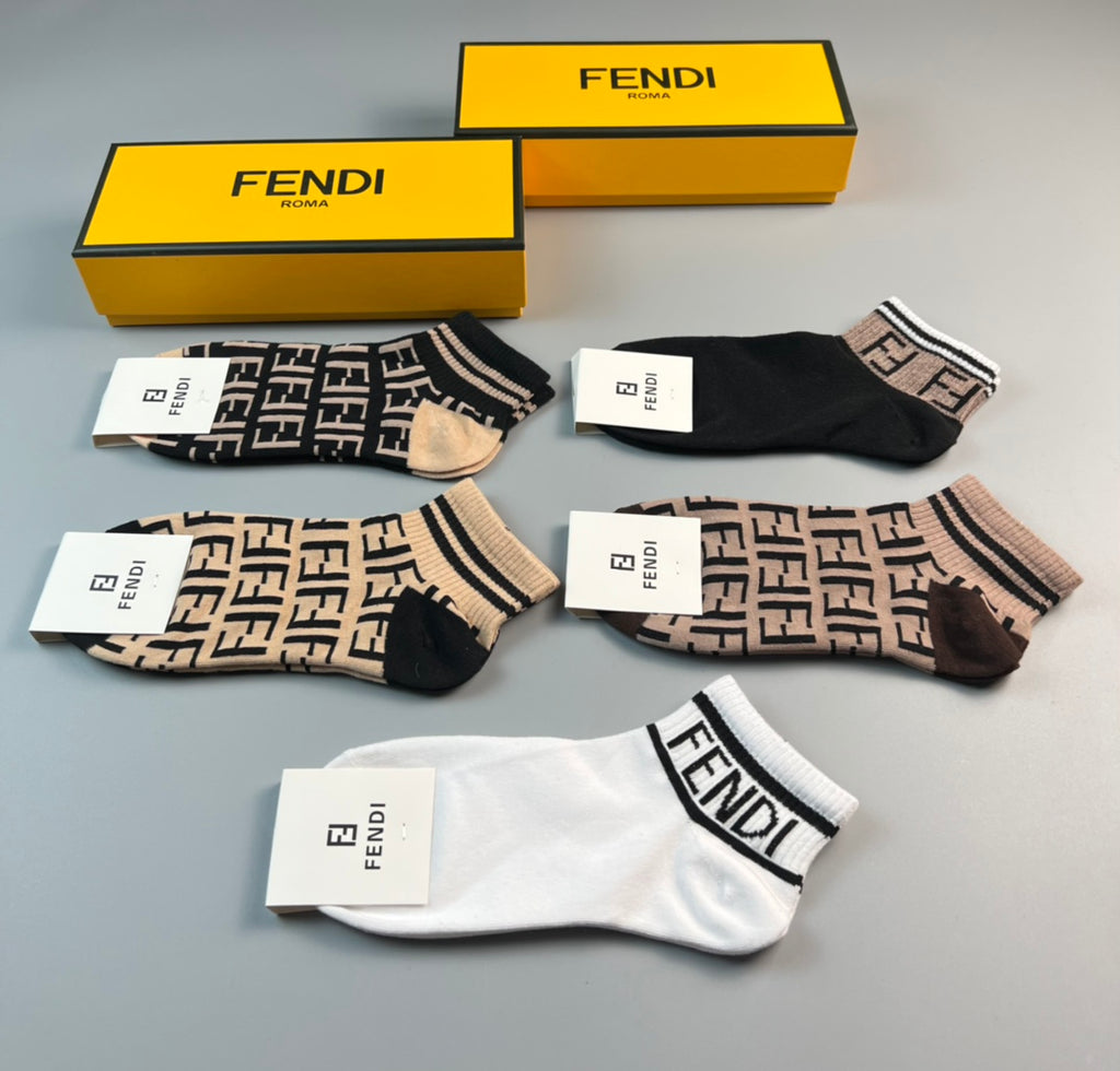 Fendi mixed ff lettering ankle socks - view 13