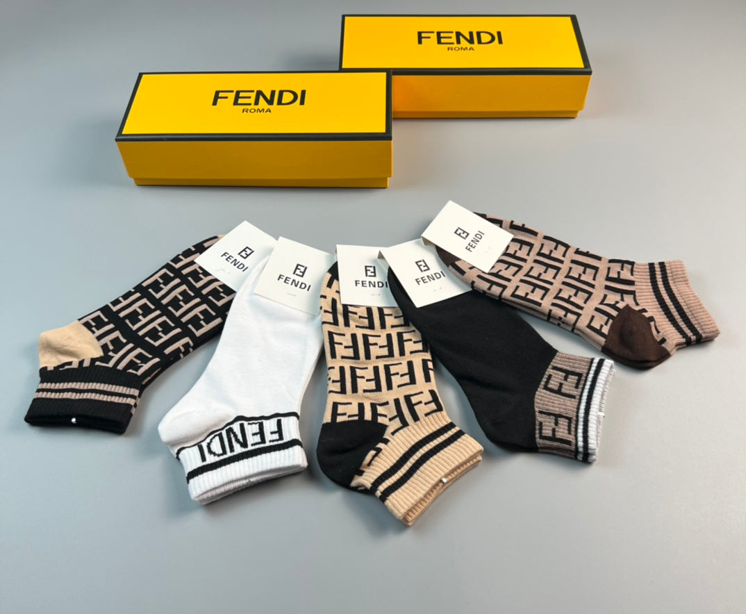 Fendi mixed ff lettering ankle socks - view 11