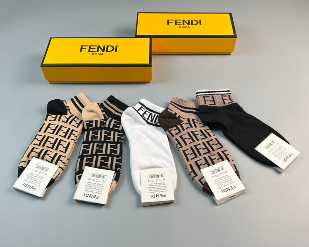 Fendi mixed ff lettering ankle socks - view 3