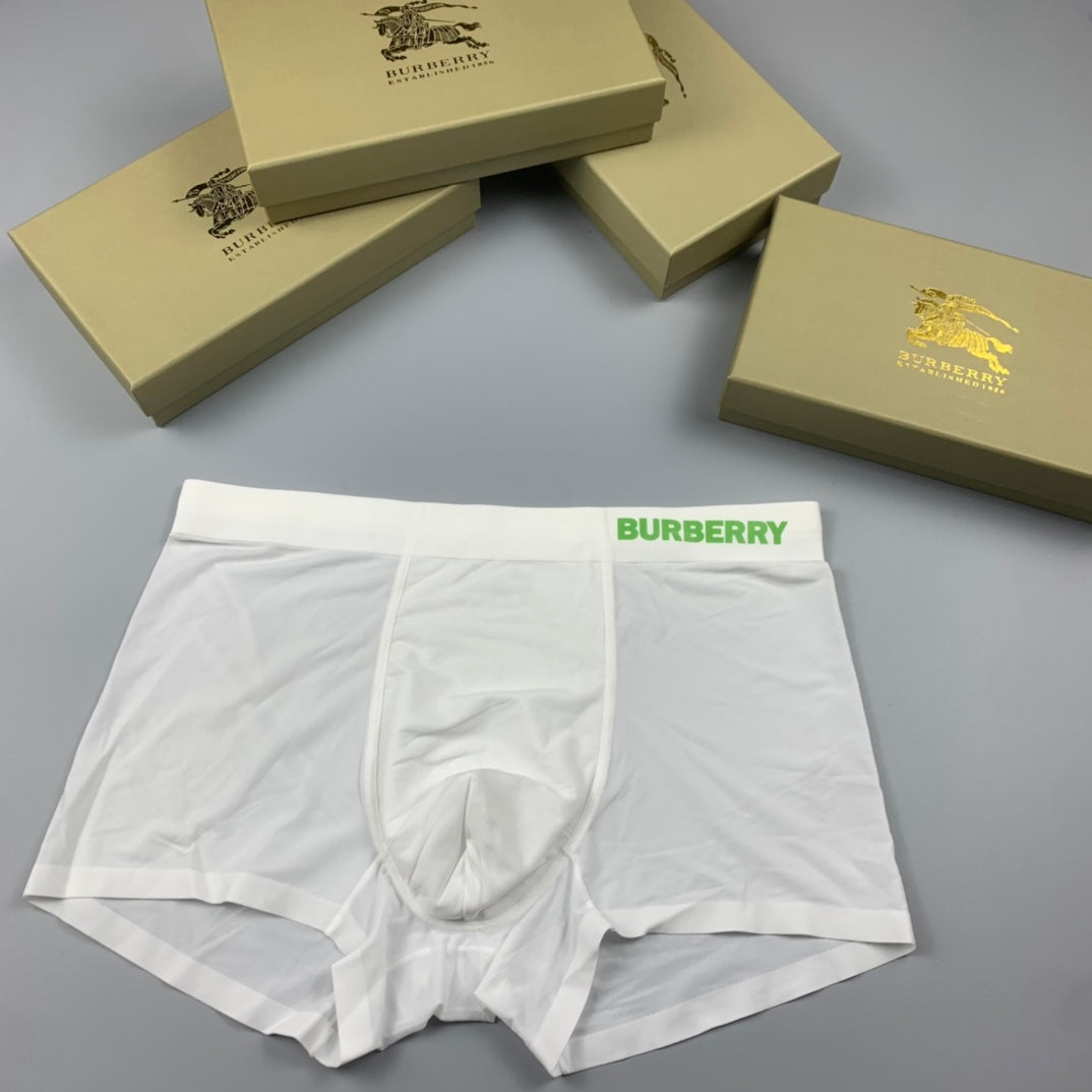 Burberry gray bright green wordmark boxer briefs - view 4