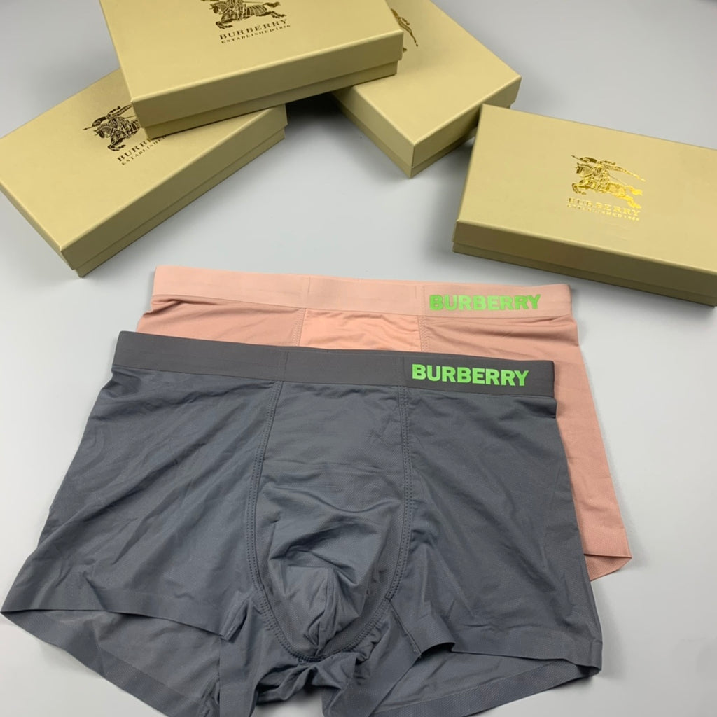 Burberry gray bright green wordmark boxer briefs - view 6