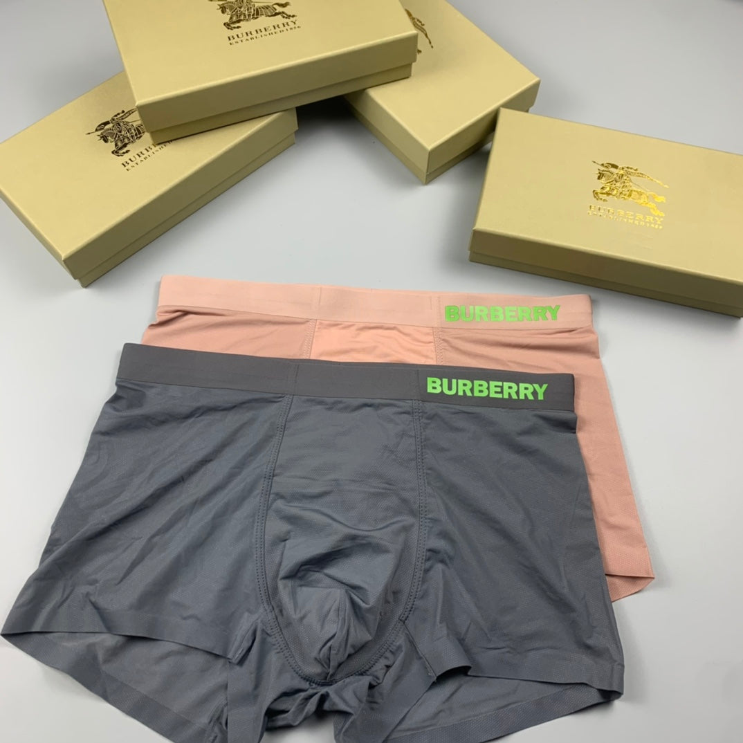 Burberry gray bright green wordmark boxer briefs - view 6