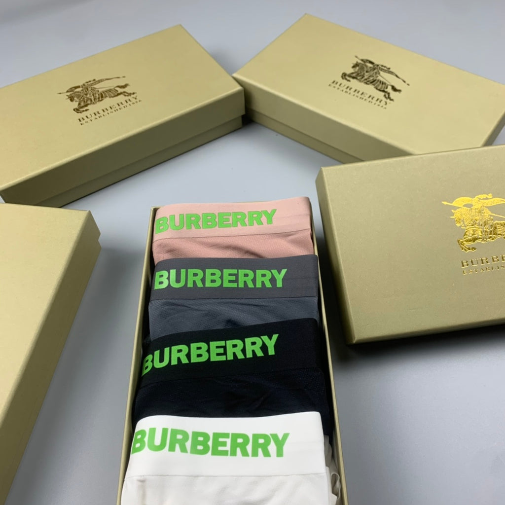 Burberry gray bright green wordmark boxer briefs - view 9