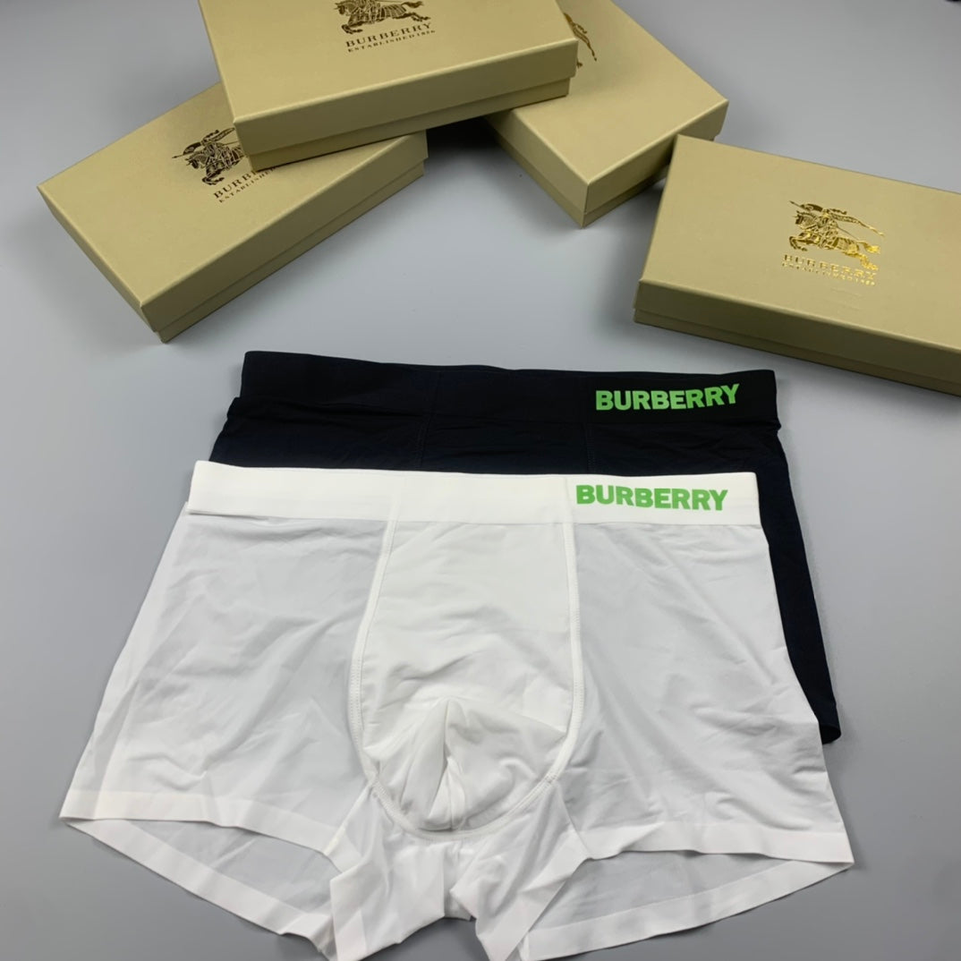 Burberry gray bright green wordmark boxer briefs - view 5