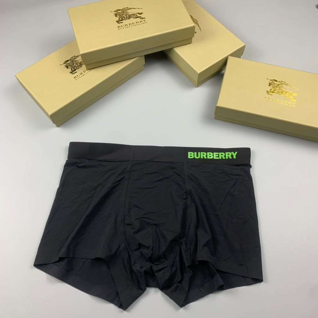 Burberry gray bright green wordmark boxer briefs - view 3