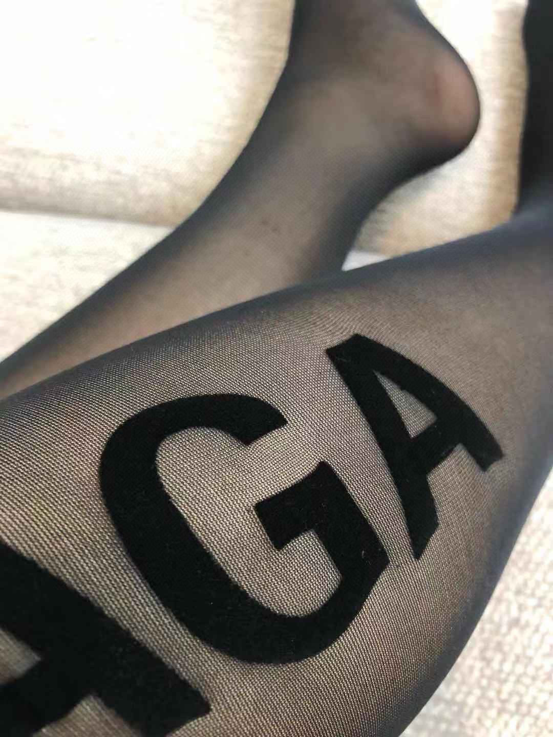 Balenciaga vertical lettering pantyhose - view 7