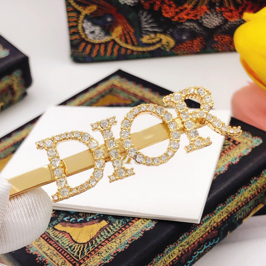 Dior Crystal Letter Brooch with Drop - product image 3