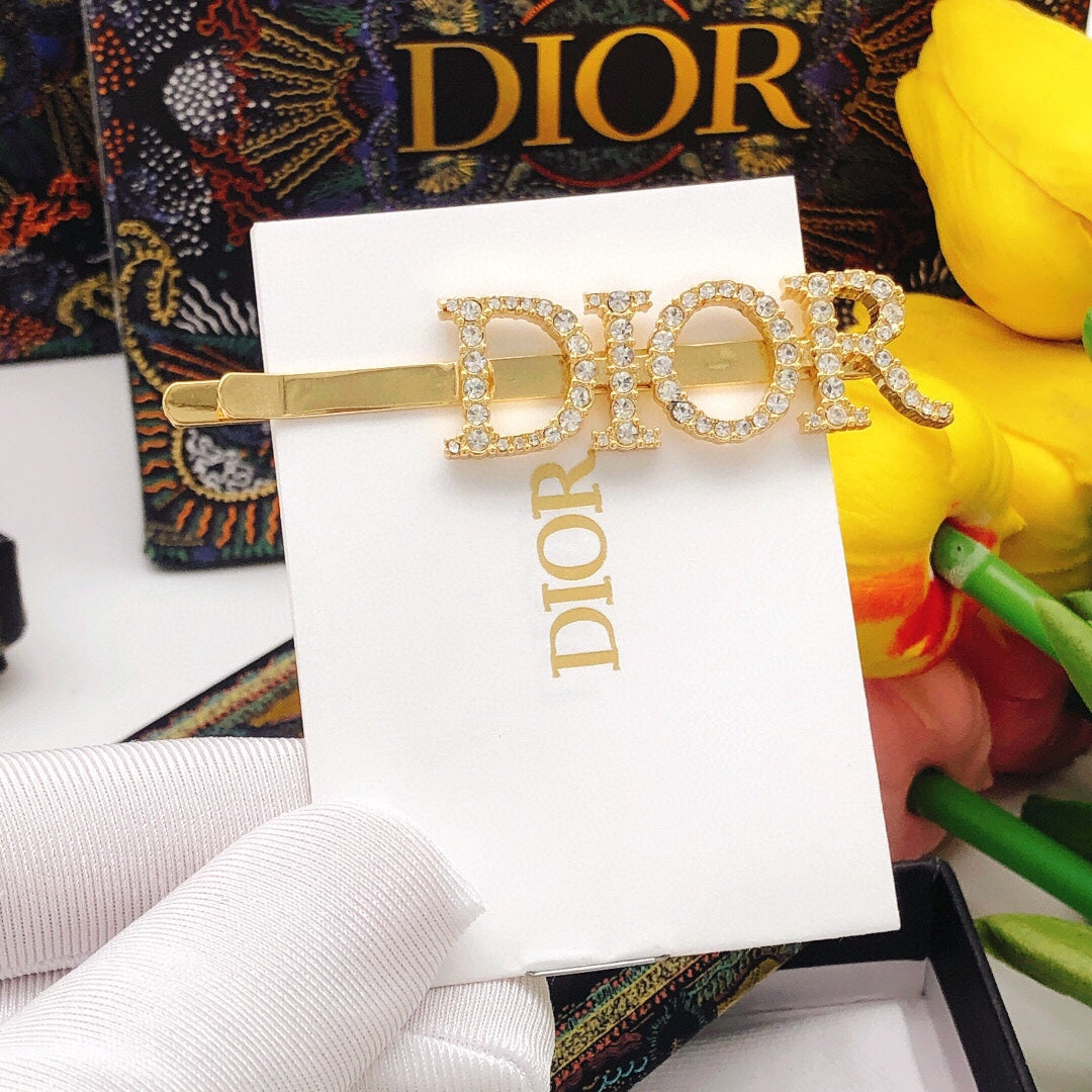 Dior Crystal Letter Brooch with Drop - product image 4