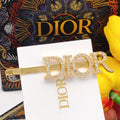 Dior Crystal Letter Brooch with Drop - product image 1