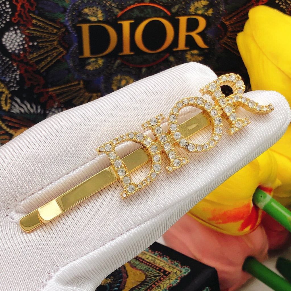 Dior Crystal Letter Brooch with Drop - product image 2