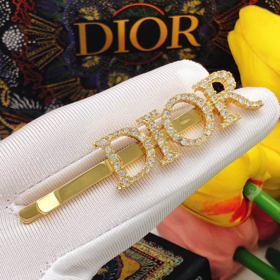 Dior Crystal Letter Brooch with Drop - product image 2