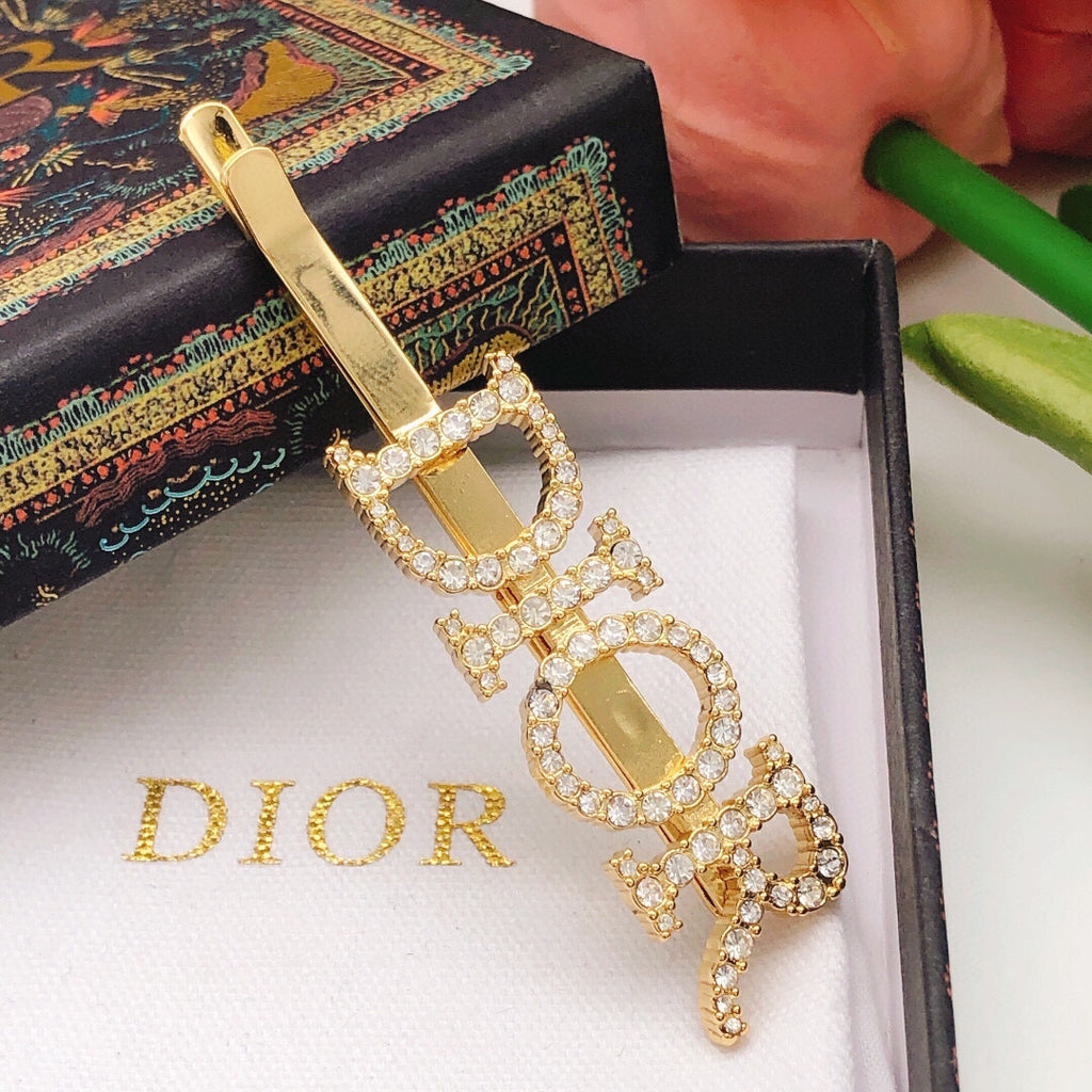 Dior Crystal Letter Brooch with Drop - product image 5