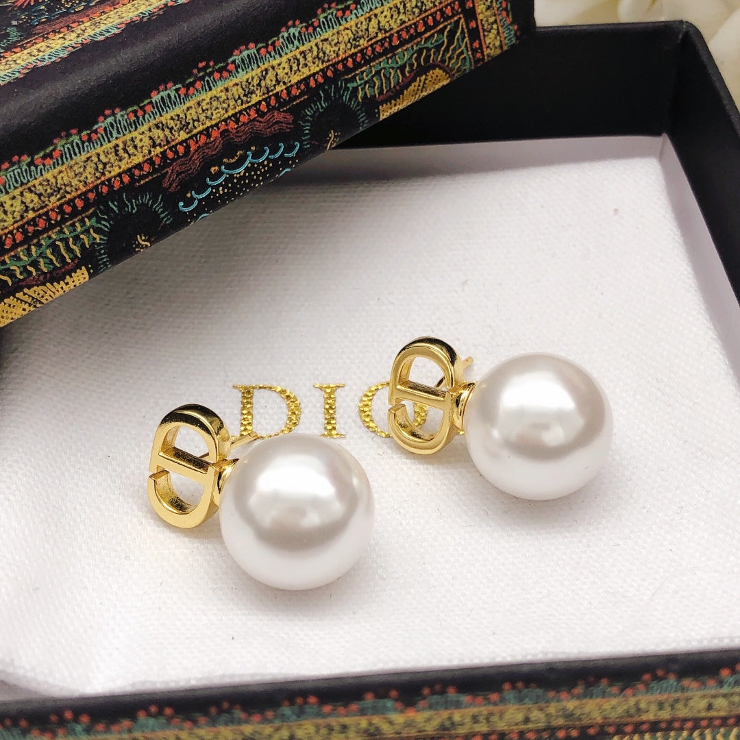 Dior CD Large Pearl-Look Drop Earrings - product image 7
