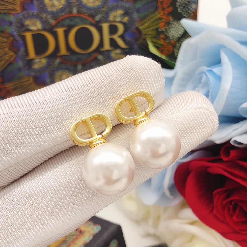 Dior CD Large Pearl-Look Drop Earrings - product image 5