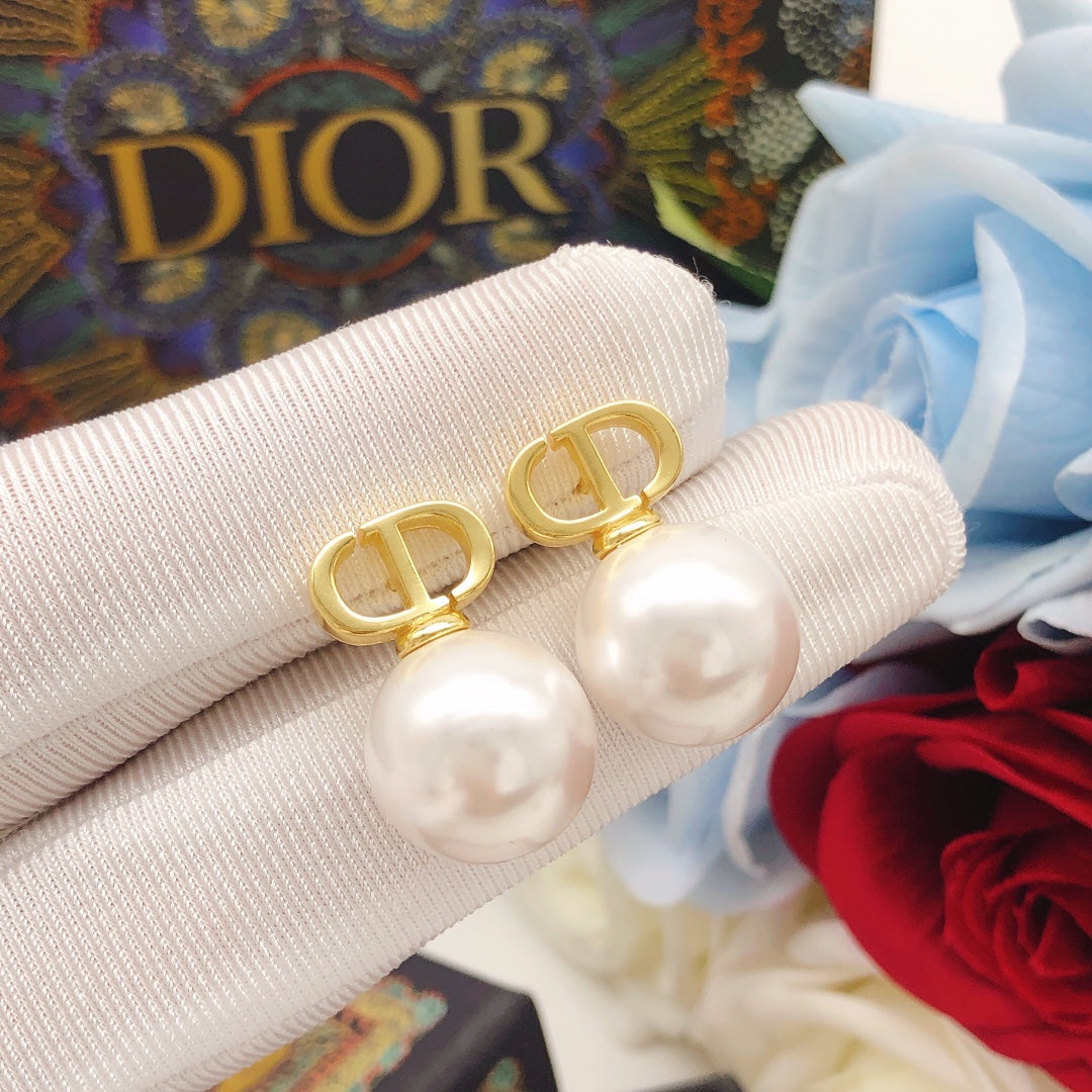 Dior CD Large Pearl-Look Drop Earrings - product image 5