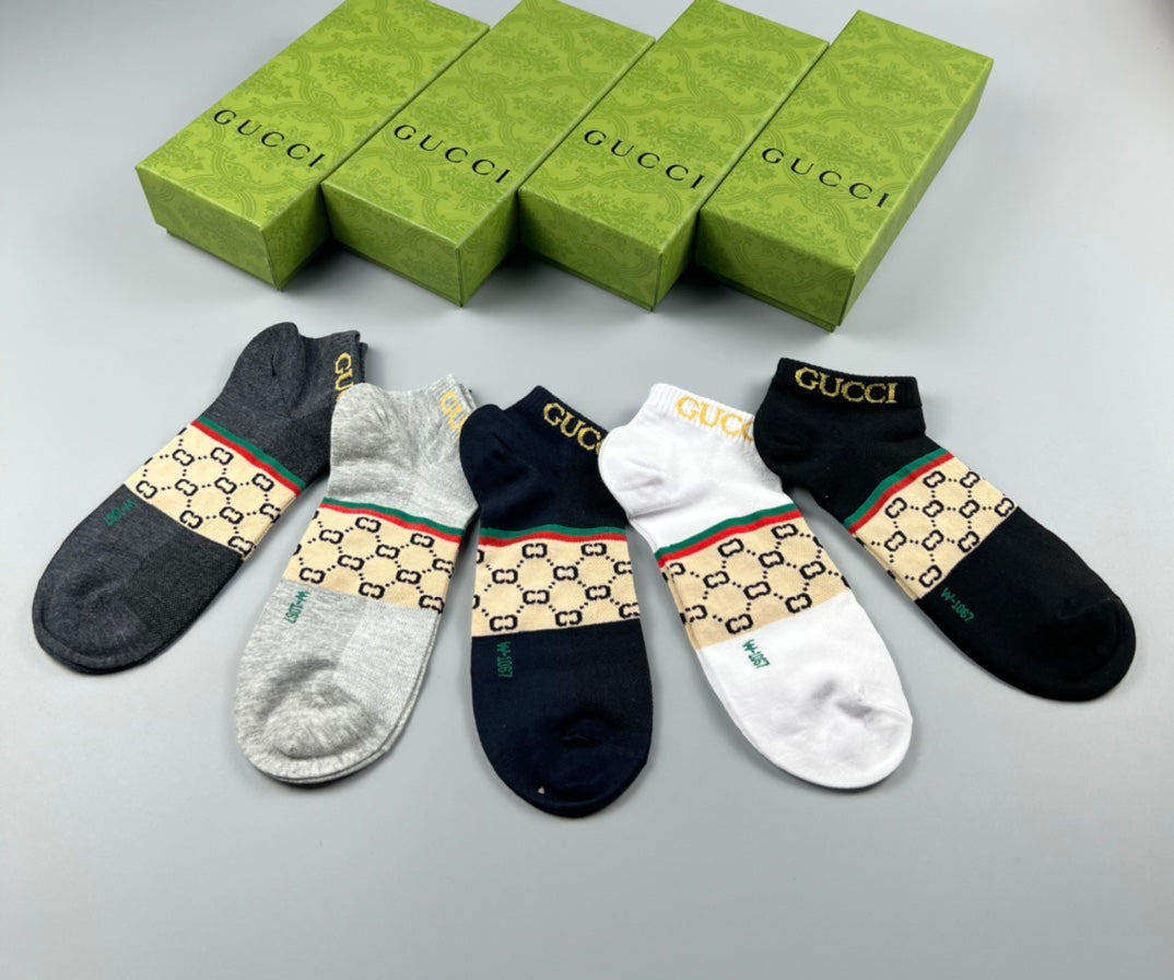 Gucci Ankle Socks - wide check-pattern bands across the foot - image 2