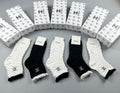Chanel cable knit monochrome emblem crew socks - view 1