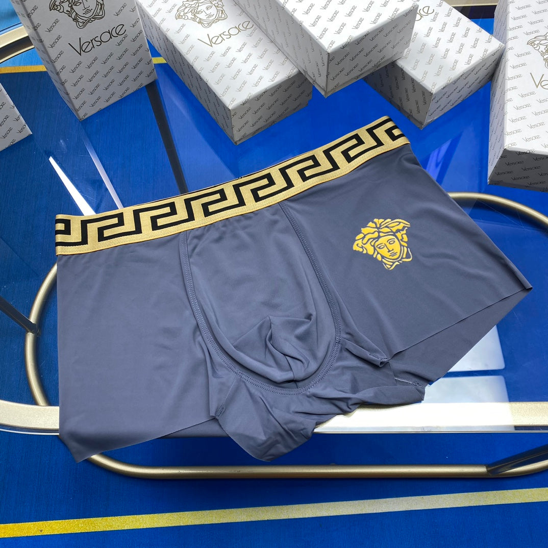 Versace gold greek key band boxer briefs - view 6