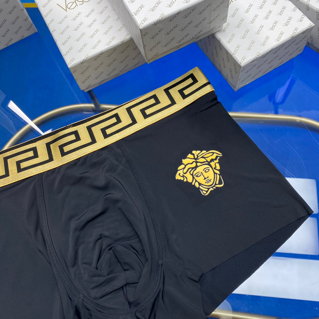 Versace gold greek key band boxer briefs - view 8
