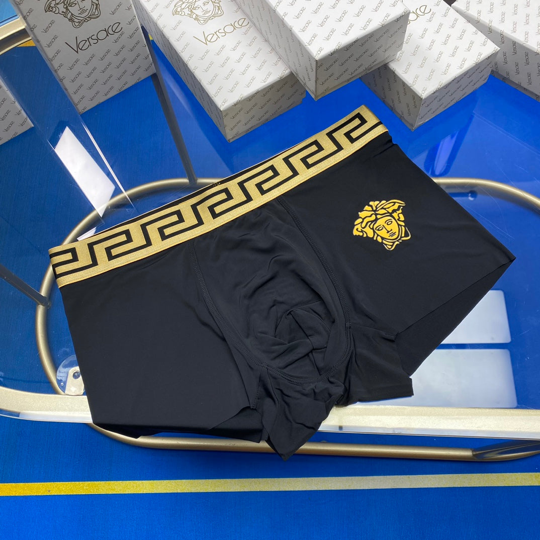 Versace gold greek key band boxer briefs - view 5