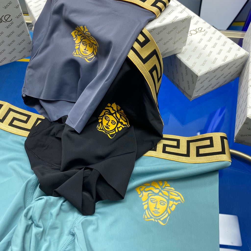Versace gold greek key band boxer briefs - view 2