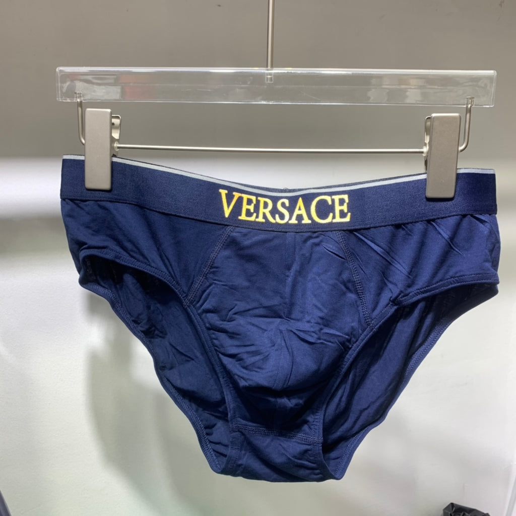 Versace navy lettered waist briefs - view 1