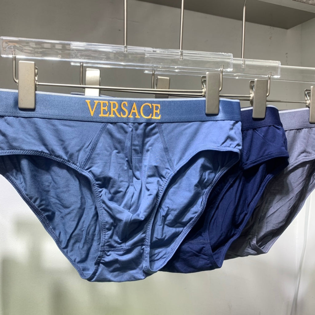 Versace navy lettered waist briefs - view 3