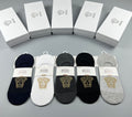 Versace gold square medusa ankle socks - view 1