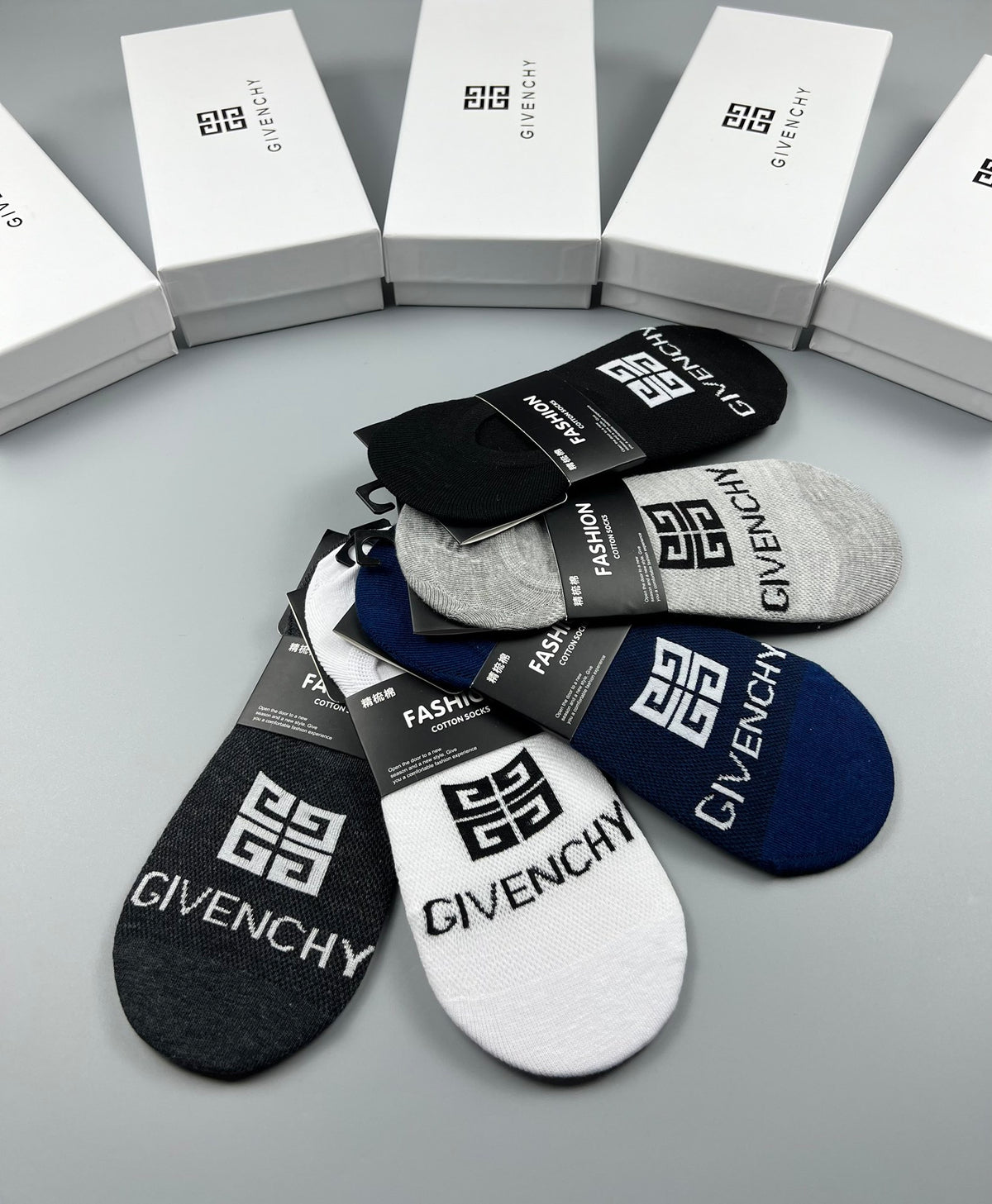 Givenchy bold letter low cut ankle socks - view 6