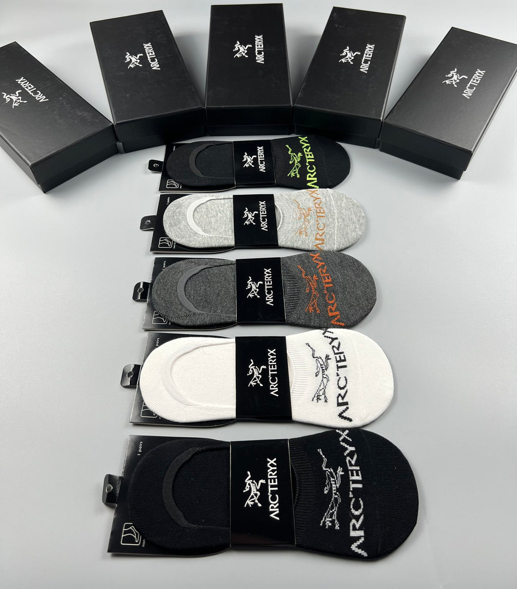 Arcteryx low cut white lettering ankle socks - view 9