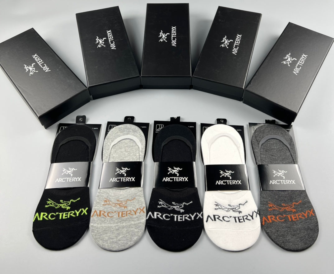 Arcteryx low cut white lettering ankle socks - view 3