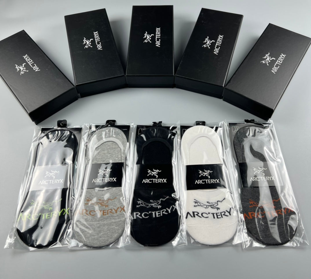 Arcteryx low cut white lettering ankle socks - view 1