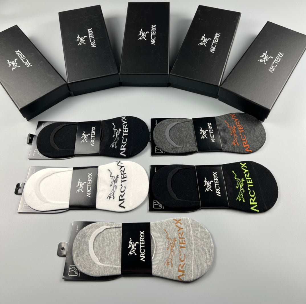 Arcteryx low cut white lettering ankle socks - view 6