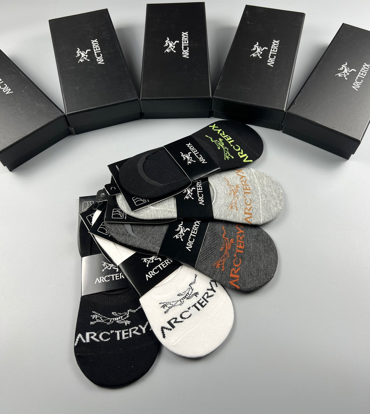 Arcteryx low cut white lettering ankle socks - view 8