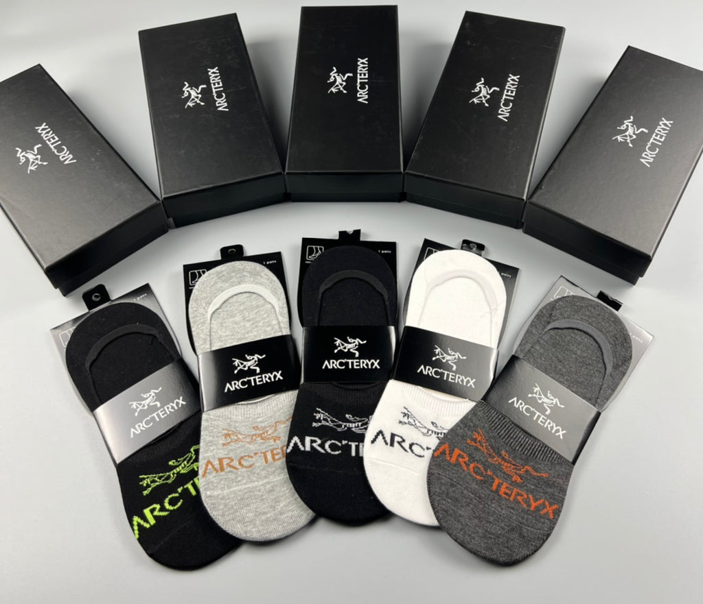 Arcteryx low cut white lettering ankle socks - view 5