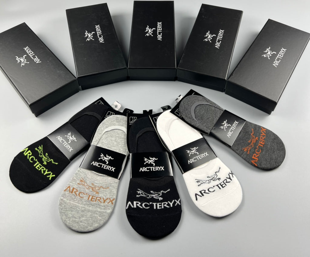 Arcteryx low cut white lettering ankle socks - view 4