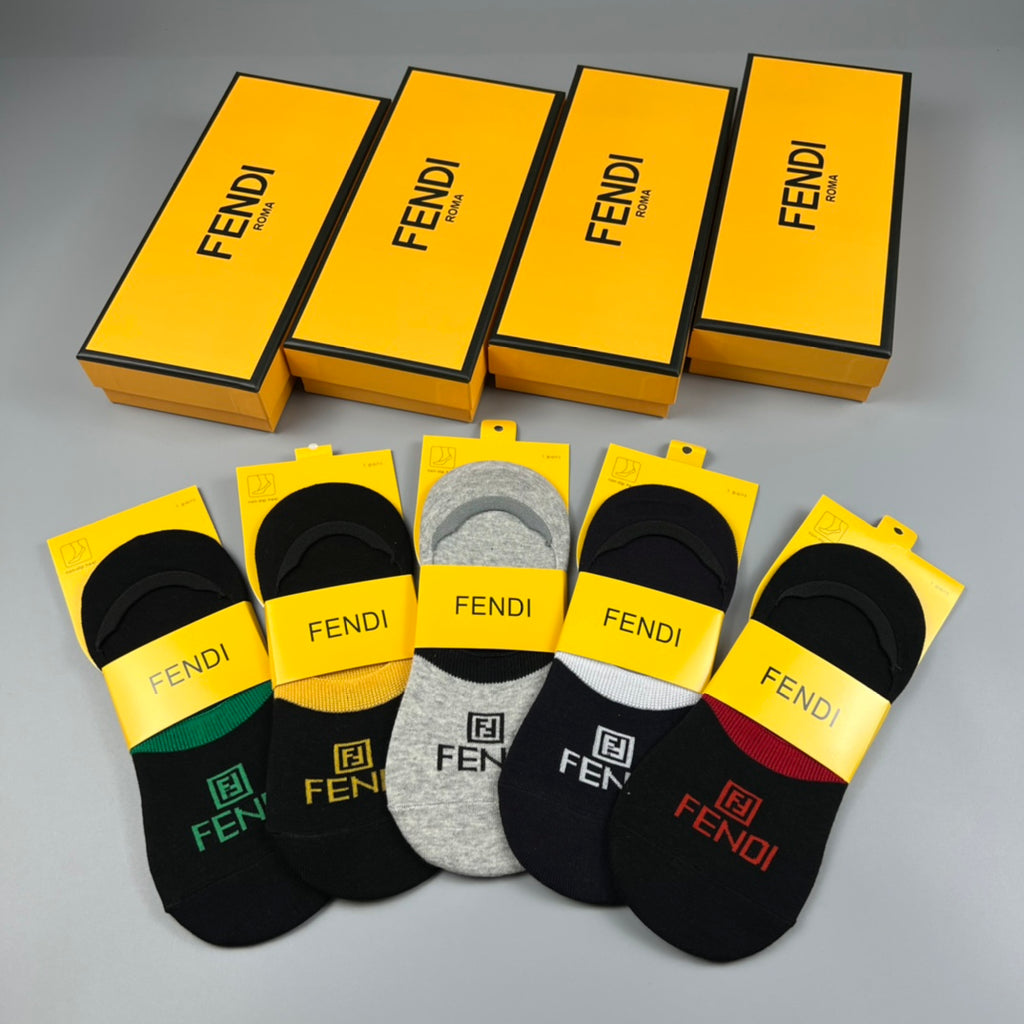 Fendi minimal ff front ankle socks - view 6