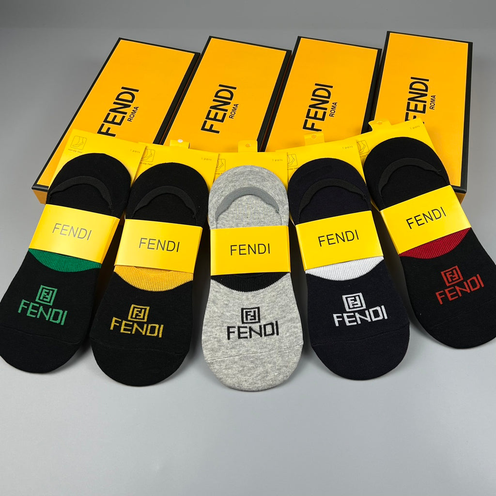 Fendi minimal ff front ankle socks - view 5