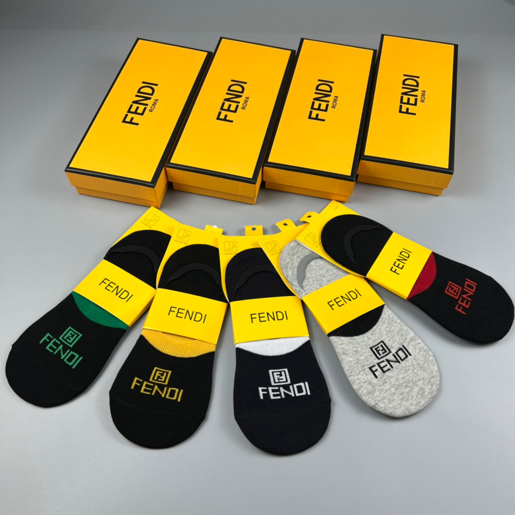 Fendi minimal ff front ankle socks - view 4