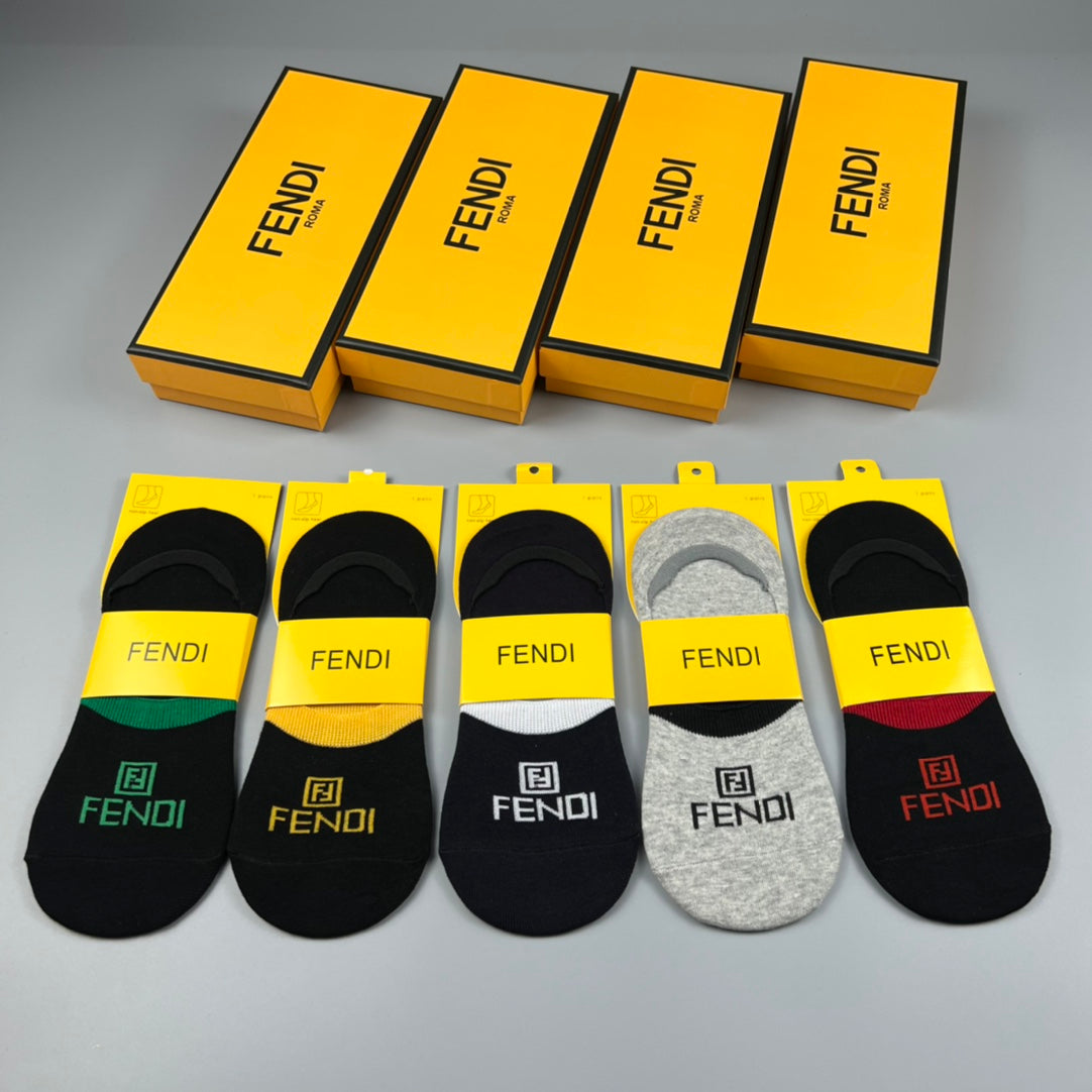 Fendi minimal ff front ankle socks - view 3