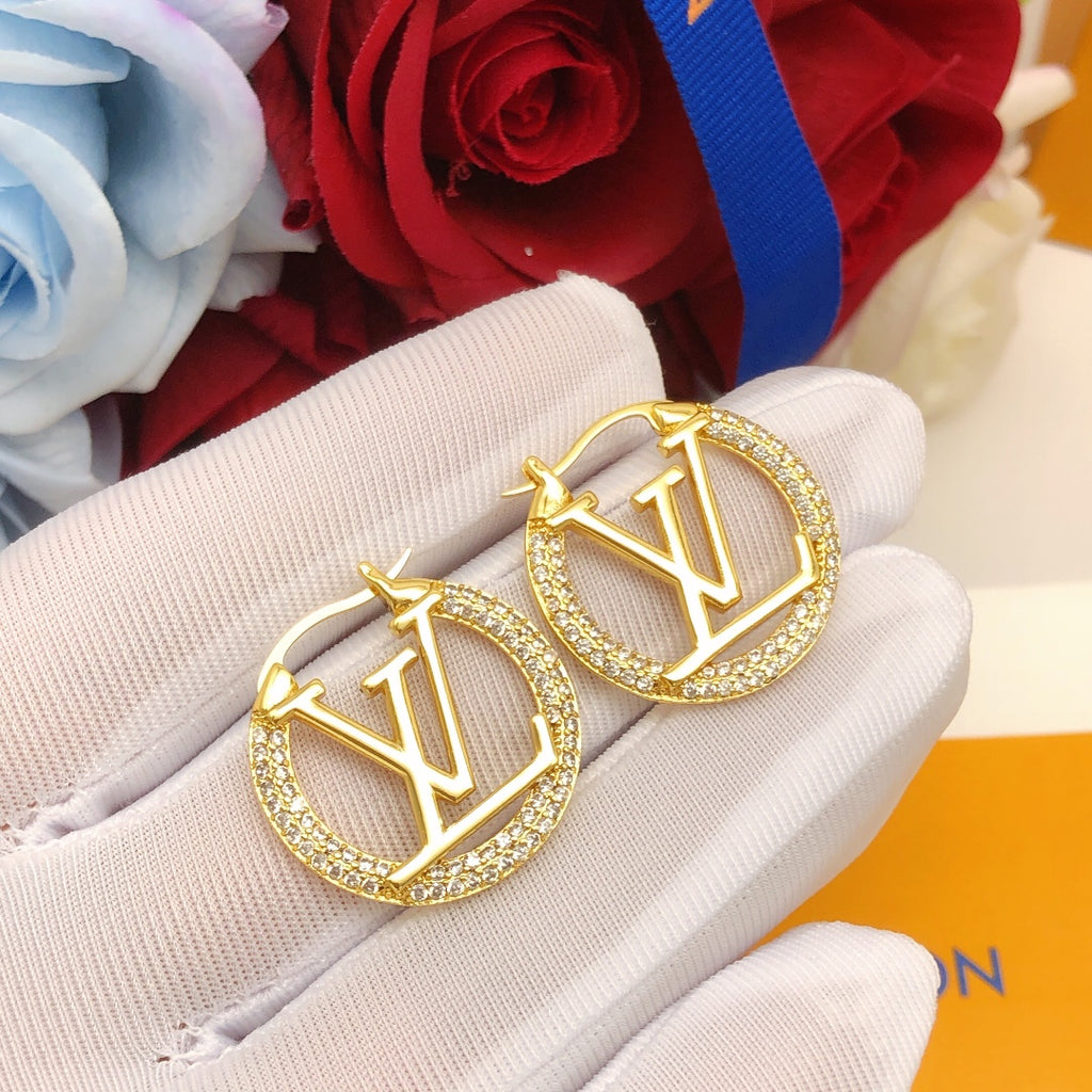 Louis Vuitton Circular Crystal Accent Earrings - album image 4