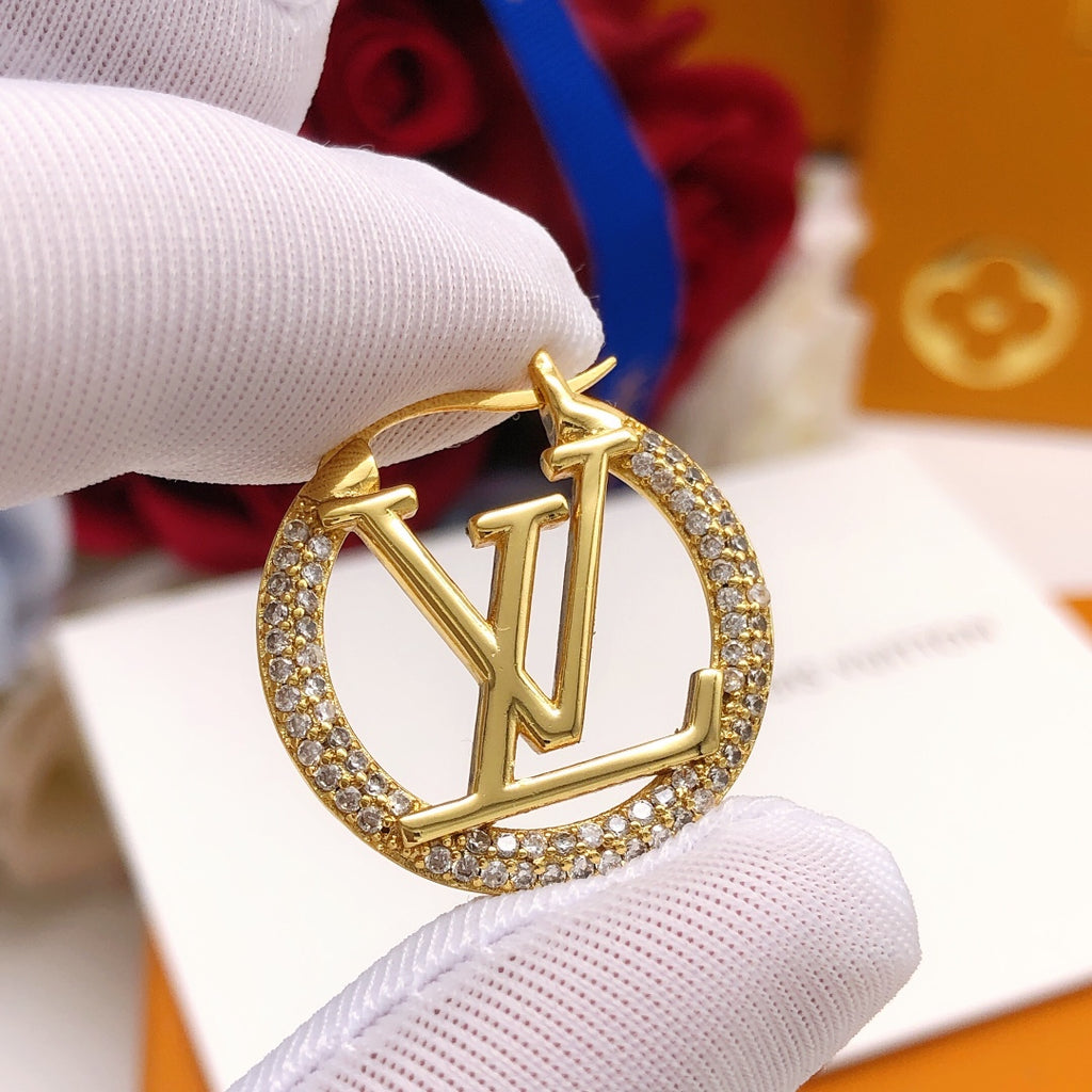 Louis Vuitton Circular Crystal Accent Earrings - album image 5