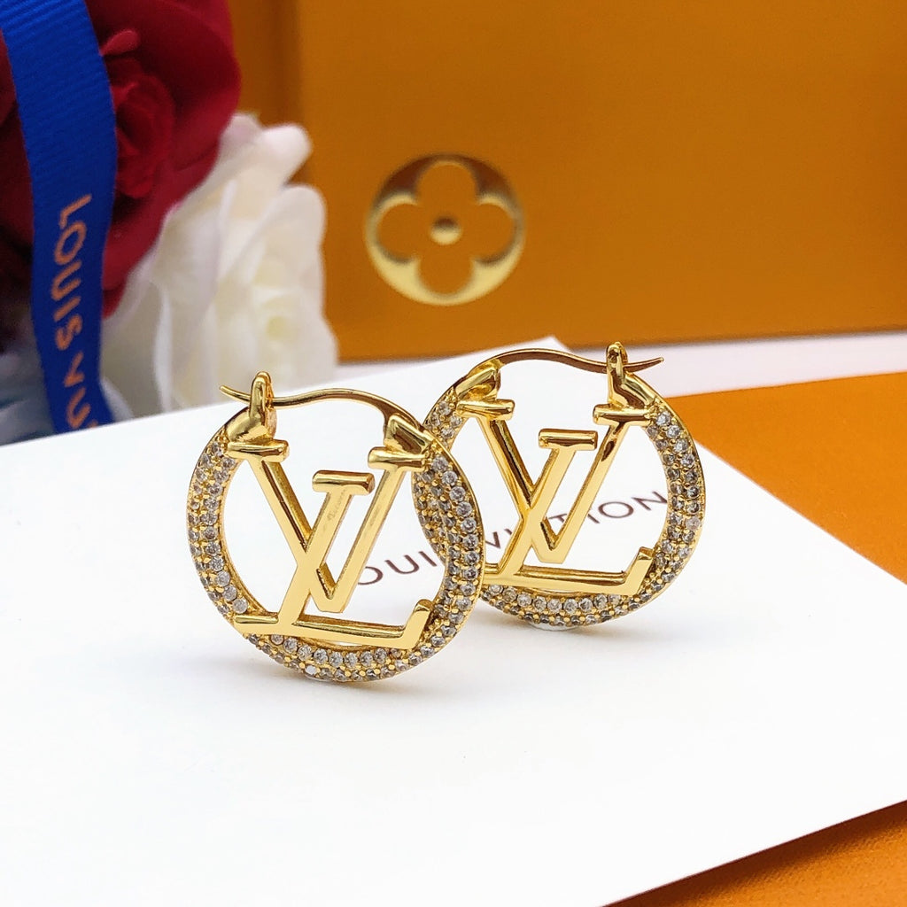 Louis Vuitton Circular Crystal Accent Earrings - album image 7