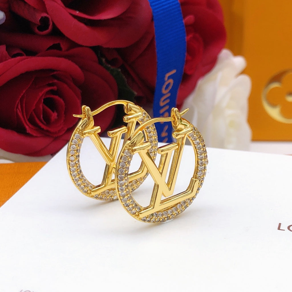 Louis Vuitton Circular Crystal Accent Earrings - album image 6